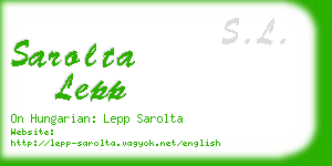 sarolta lepp business card